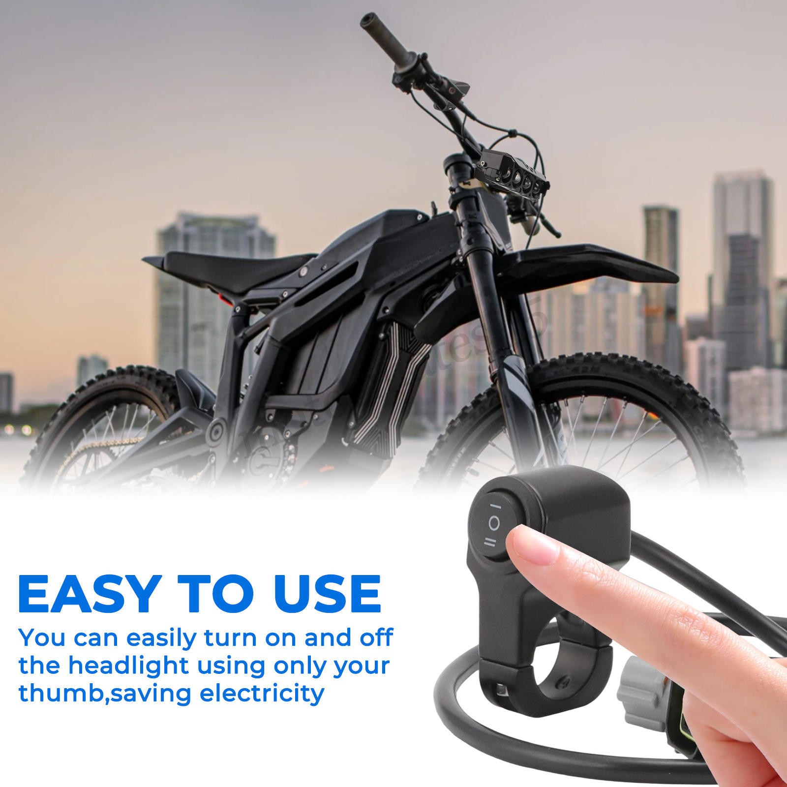 LED Headlight Switch Kit For Talaria MX3 MX4 Sur-Ron Segway X260 – High/Low Beam