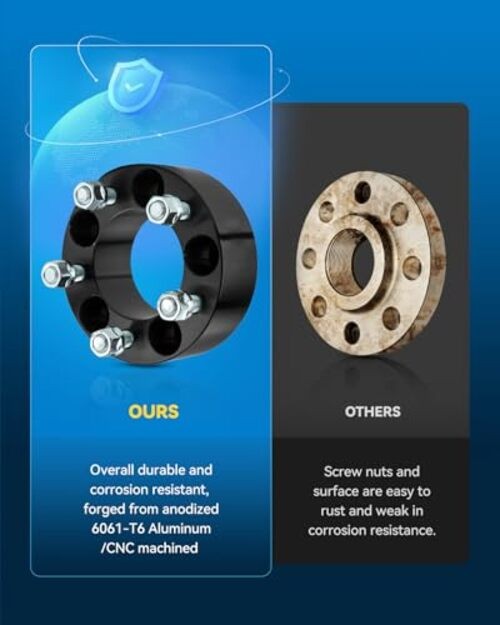 5×5 to 5x.75 Wheel 5×5 to 5×4.75 -78.3mm -M12x1.5 -1″ thick-4 Pcs 4 Black
