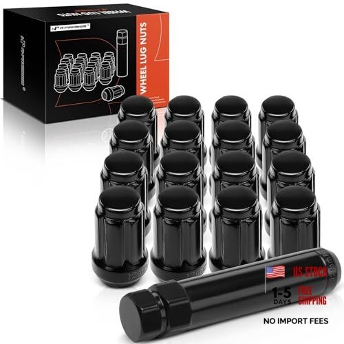 16-PC M12x1.5 Wheel Lug Nuts W/Socket Key Compatible with Can-Am & Honda &