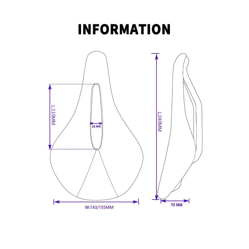 Carbon Fiber Road MTB Cycling Bicycle Saddle Leather Soft Seat Cushion Saddle
