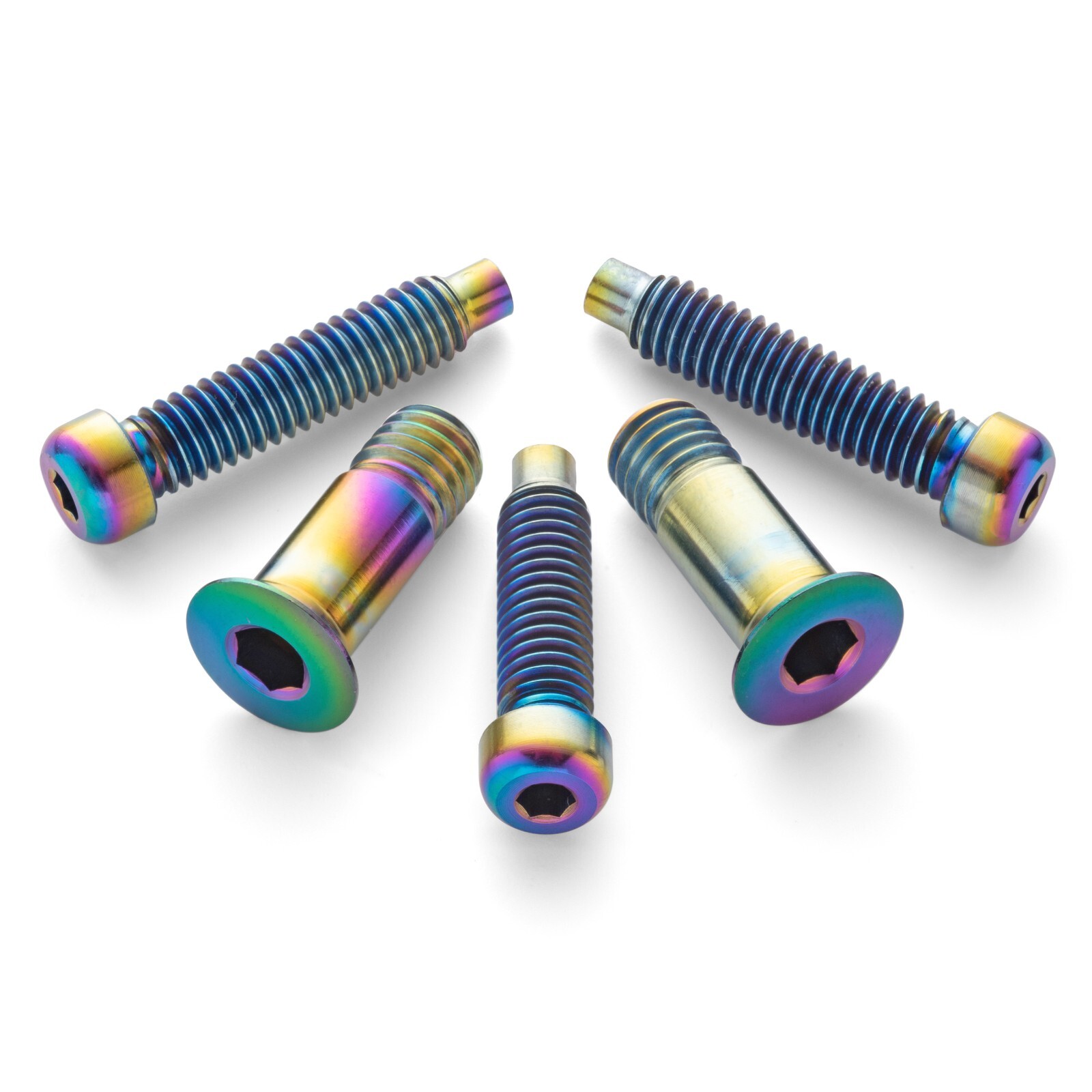 Oil Slick TITANIUM Rinbow Bolt Kit for Shimano XTR/XT/SLX Rear Derailleurs