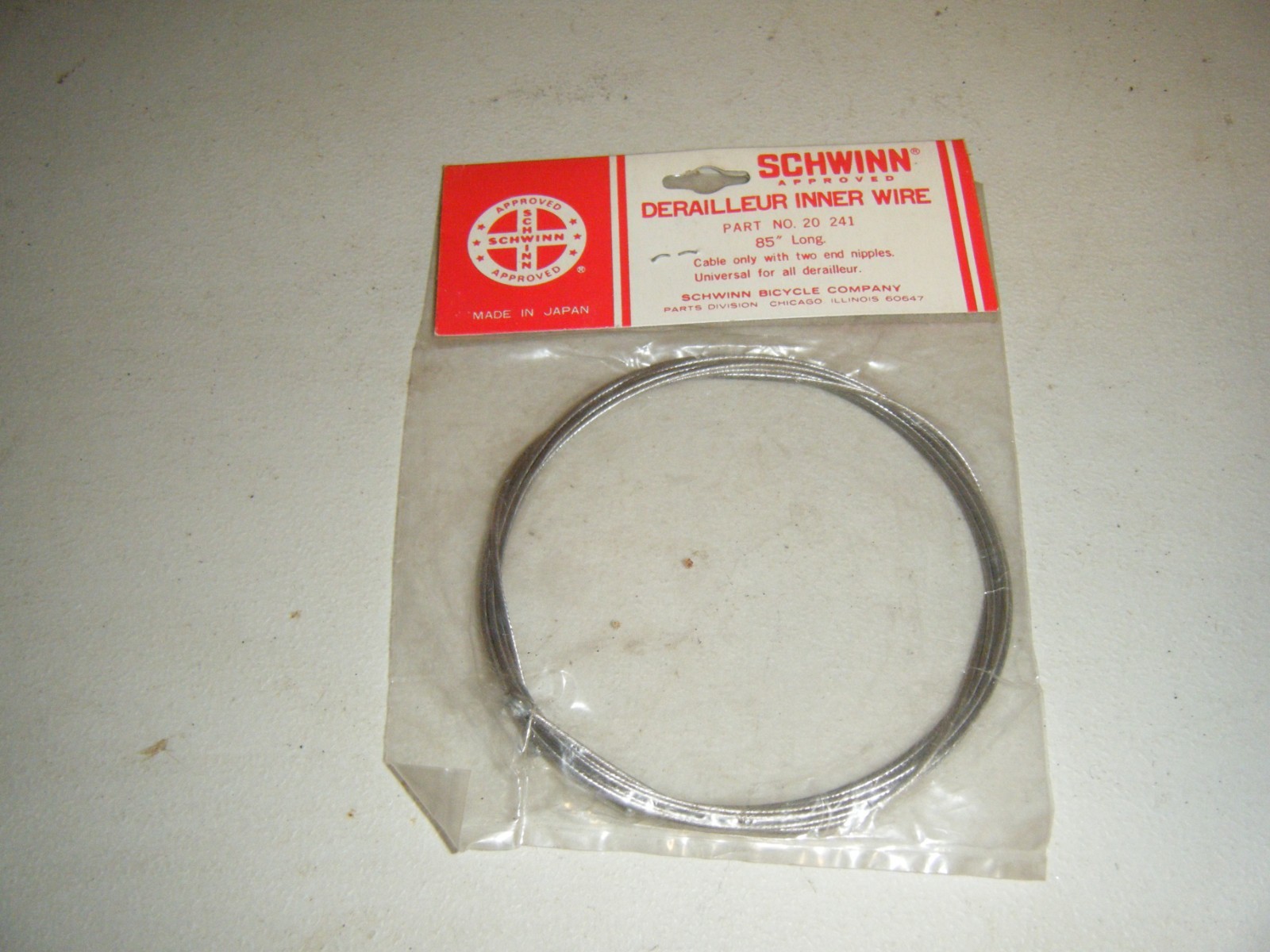 SCHWINN DERAILLEUR CABLE #2166 Part 20-241