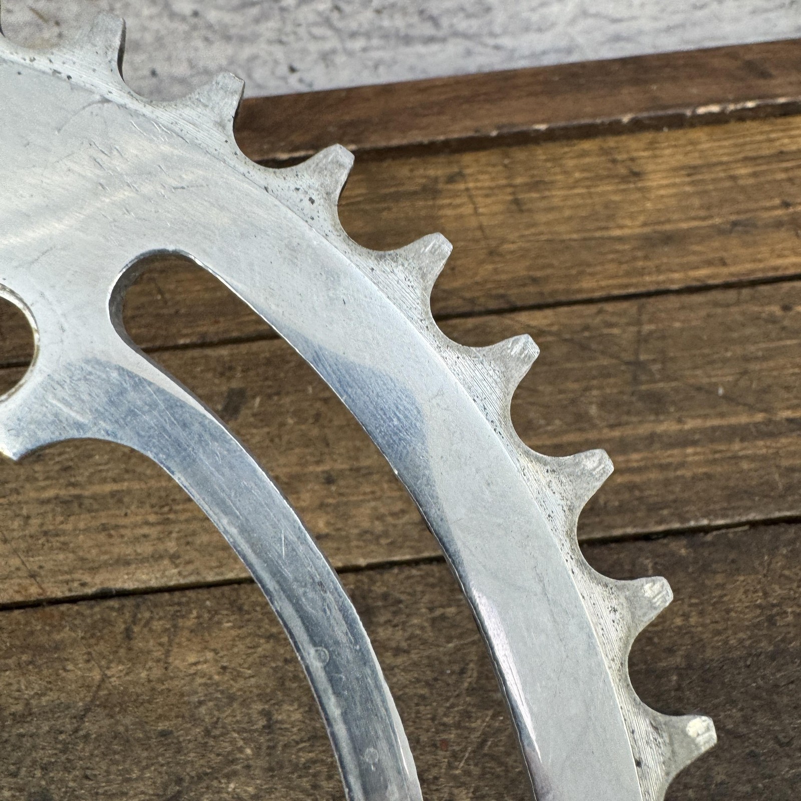 Vintage Zeus 45T Chainring 119 BCD 5-Arm Silver Aluminum Road Bike