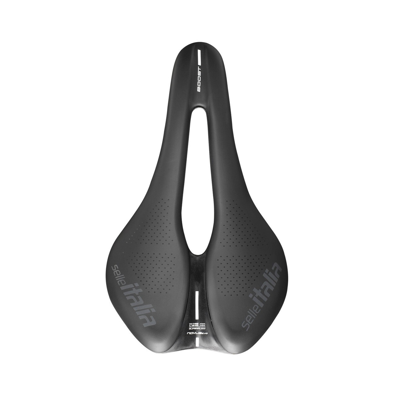 Selle Italia saddle NOVUS BOOST EVO TM SUPERFLOW L3 145 x 245 mm manganese rails
