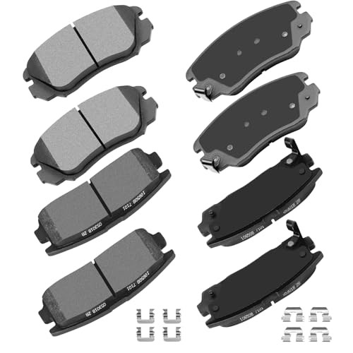 D1421 D1275 Front Rear Ceramic Brake Pads Kits 8pcs Front[D1421] + Rear[D1275]