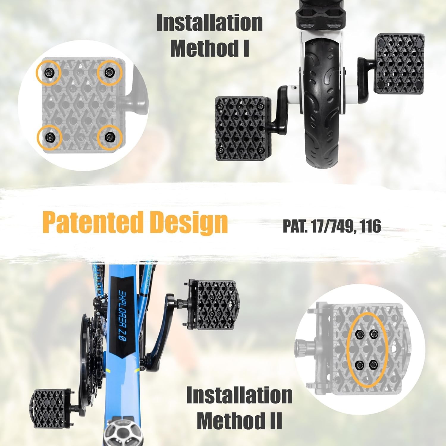 1.5″ Bicycle Pedal Blocks for Child & Adult Bikes – Bring The Pedals Closer t…