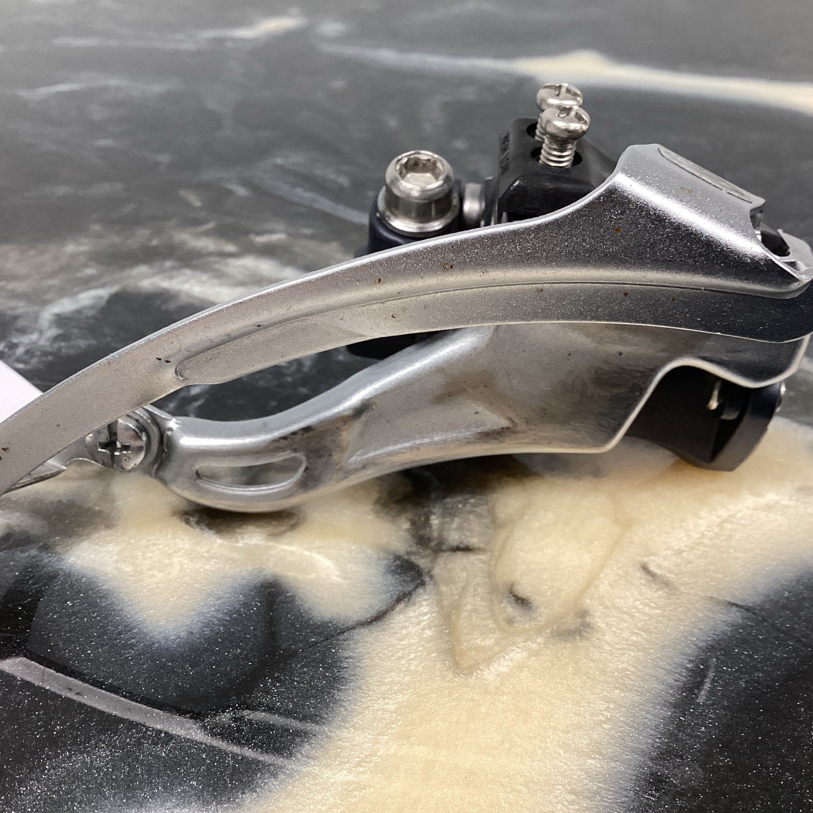 Shimano DEORE LX FD-M570 Front Derailleur 34.9mm Bottom Pull 3×9 90’s MTB #151