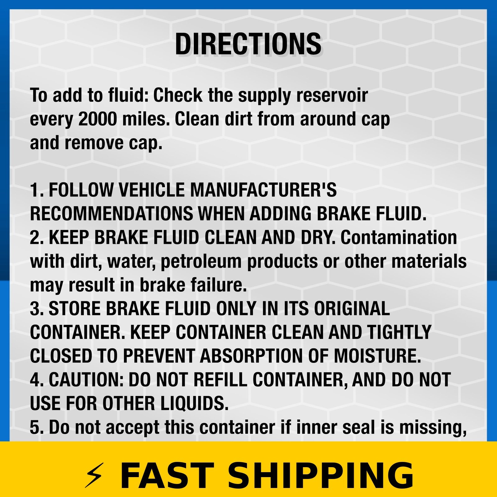 Super Tech DOT 3 Synthetic Brake Fluid 1 Gallon – Automotive Use
