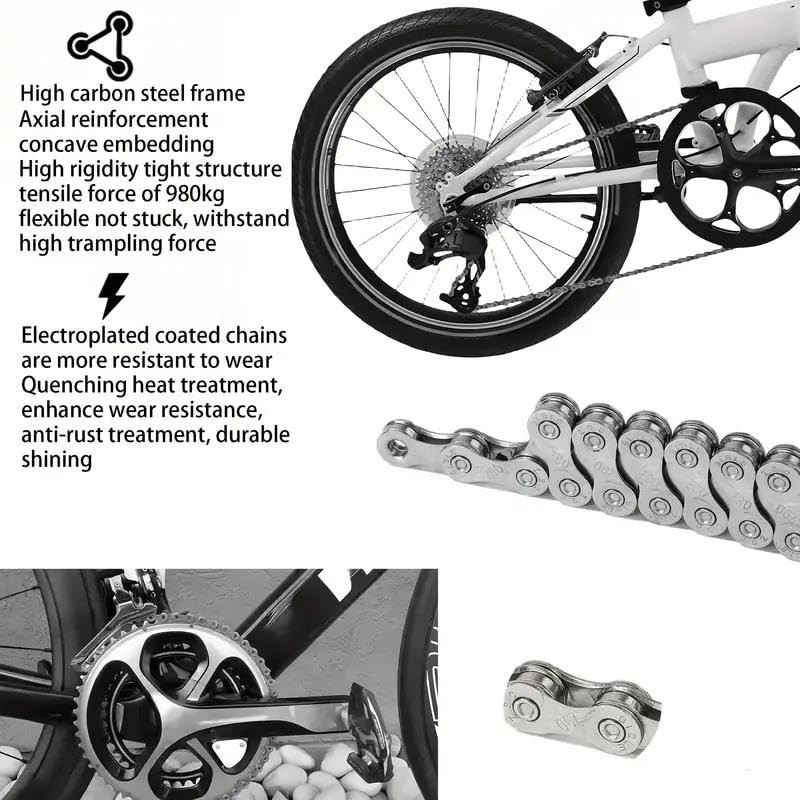 2 Set-6/7/8 Speed Bike Chain,Suitable for Road Bicycles,Mountain 2Set-6/7/8S