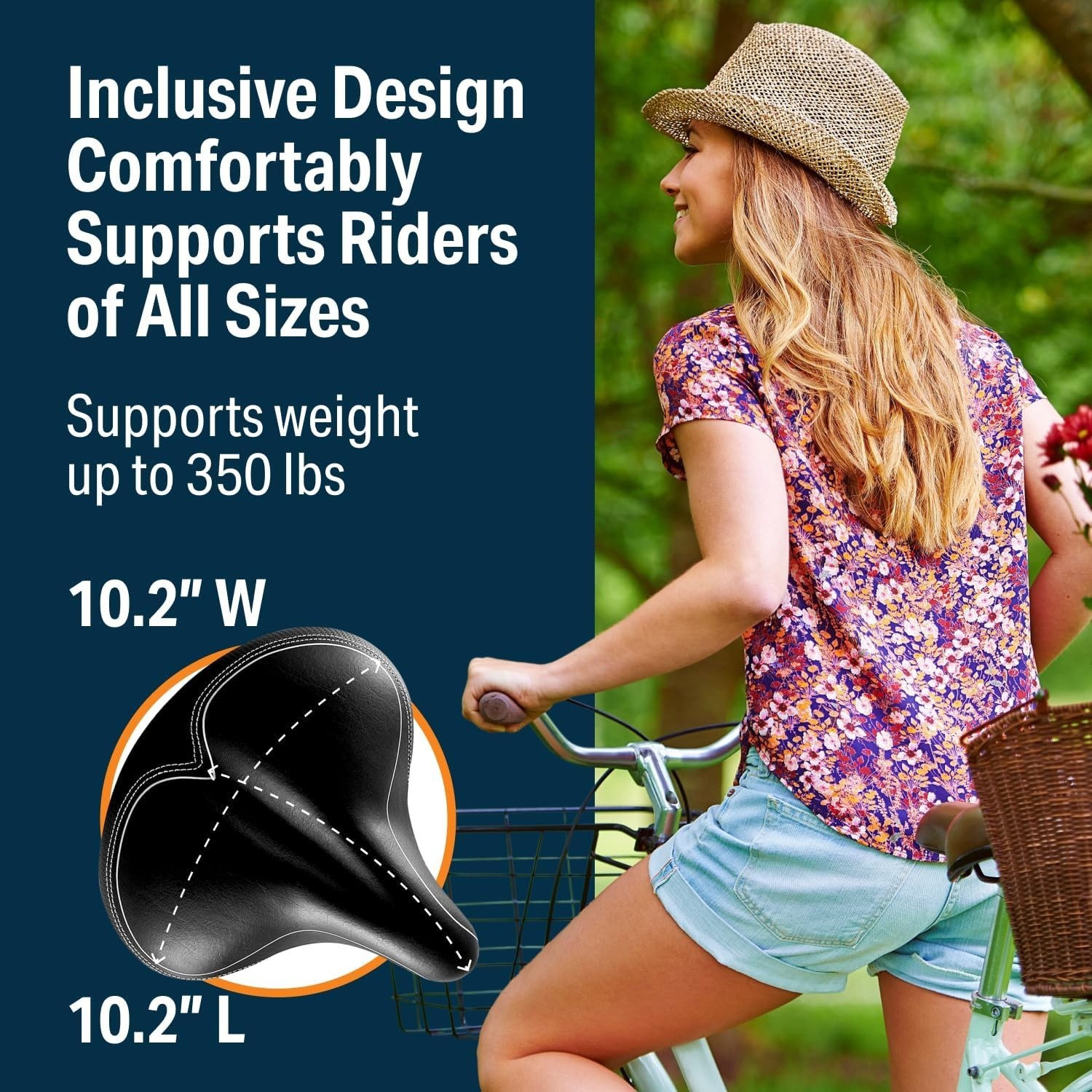Universal Fit Wide Cruiser Saddle – Faux Leather Comfort Seat for Upgraded Rides