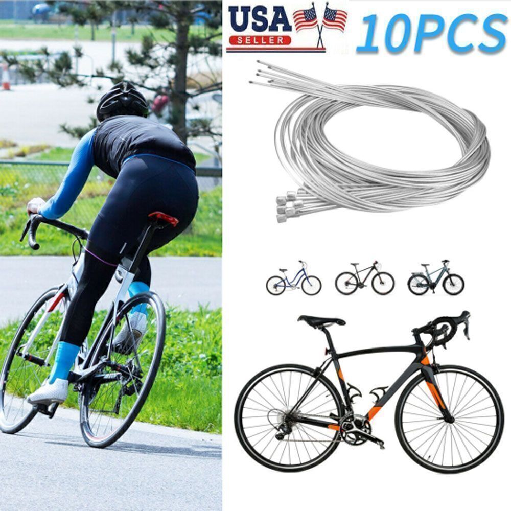 10PCS Universal Mountain Bike Brake Cable Gear Shift Cable Wire Set ,Complete