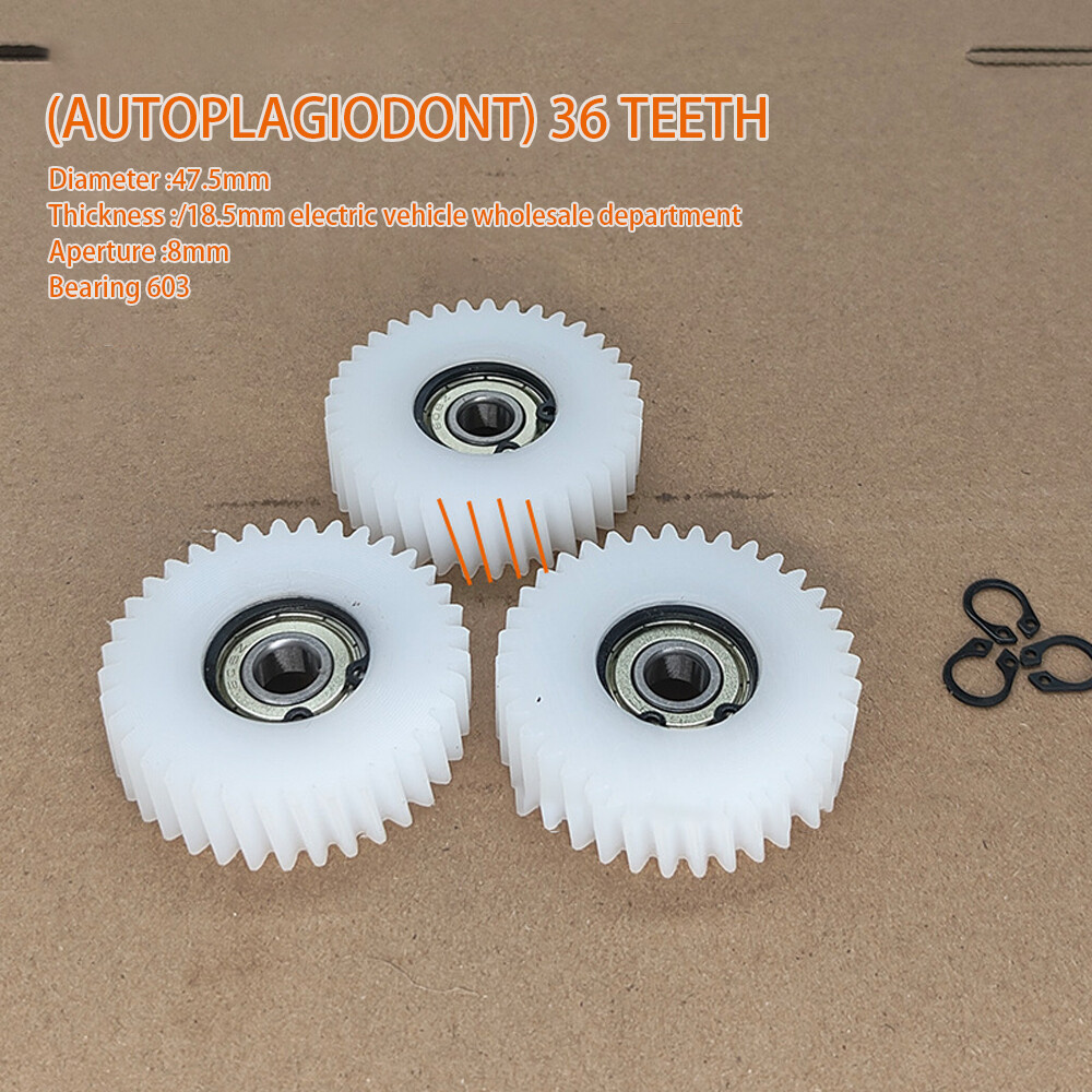 47.5×13.5mm Electric Bike Motor 3pcs 36 Teeth Nylon Planetary Gears With Bearing