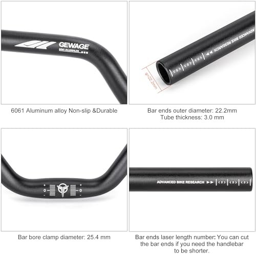 25.4 Bike Handlebar – 30mm, 55mm, 70mm, 90mm,120mm Riser 25.4-90mm Rise