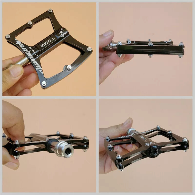 SMS Ultralight 9/16″ Titanium Flat Bicycle Pedals MTB Road Bike Pedals 3 Bearing