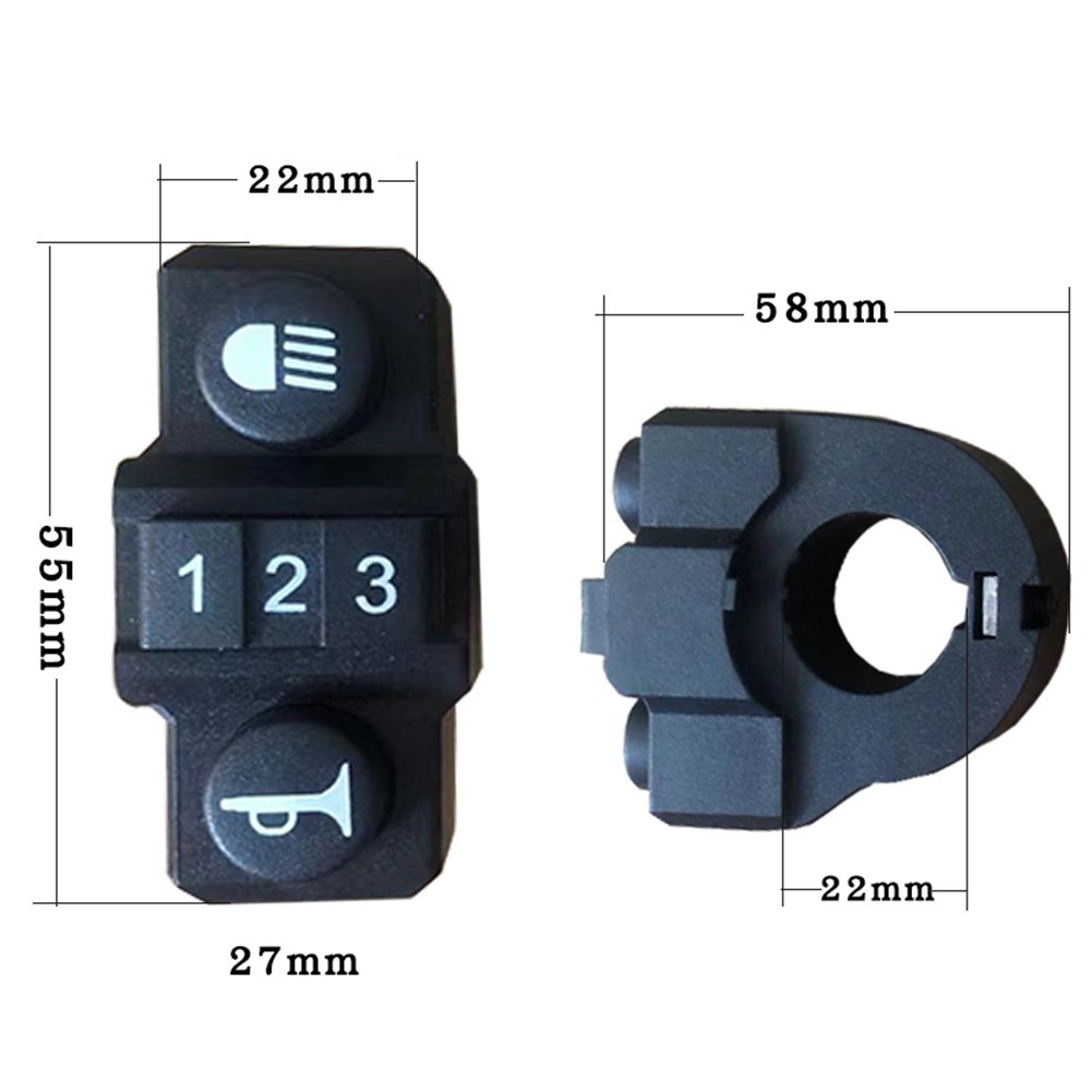 High Quality Bike Switch Switch Controller 1pcs 55x27mm ABS Line Length 1.7 M