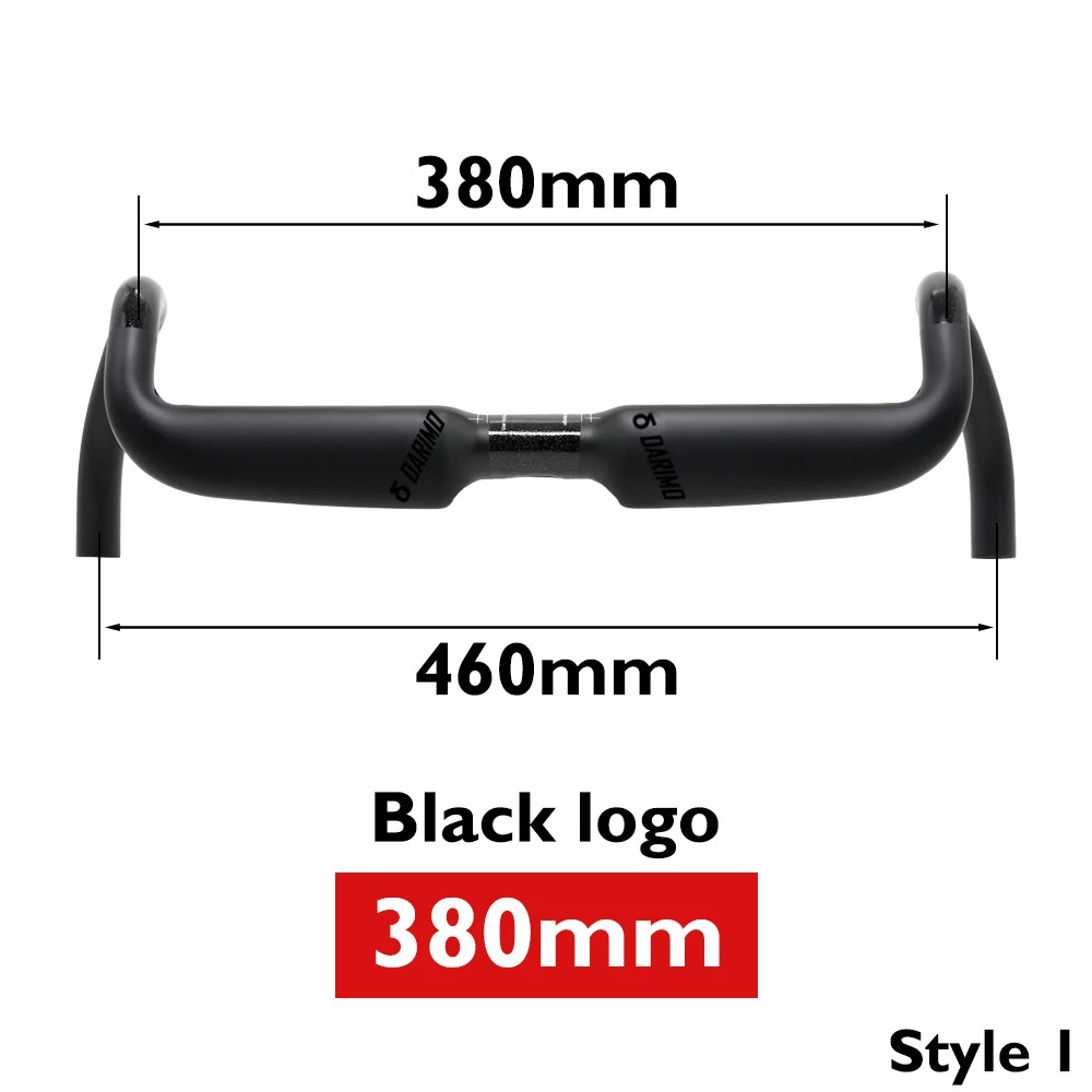 15° Carbon Fiber Gravel Road Bicycle Drop Bar 31.8mm Internal Routing 360-420mm