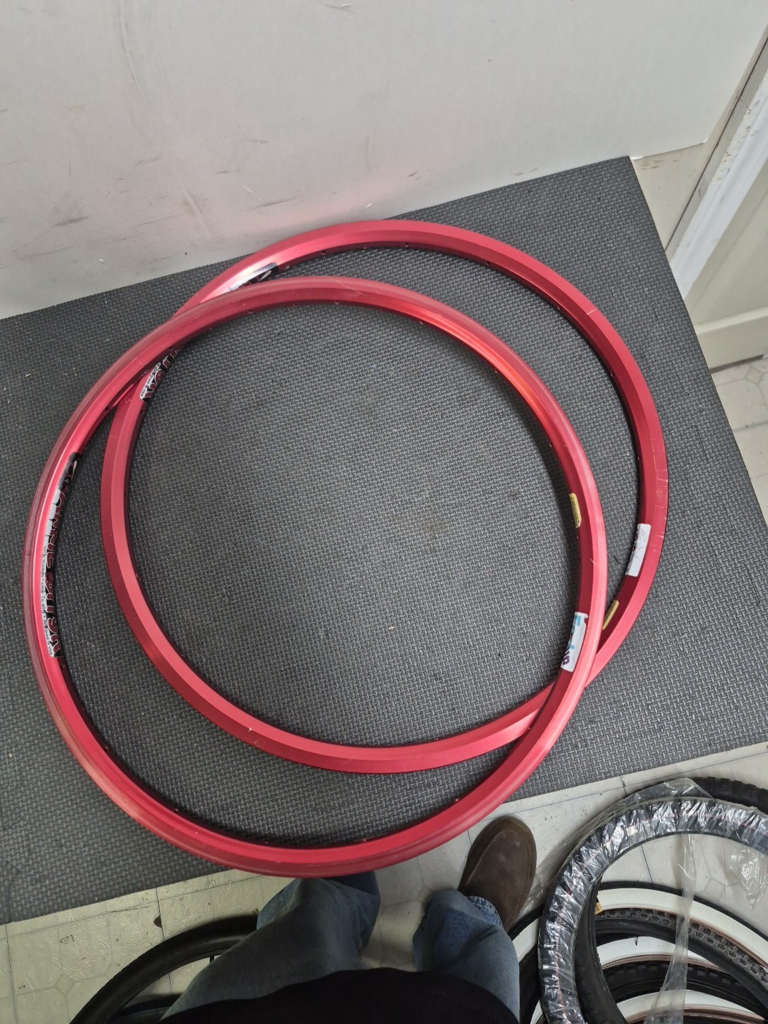 Alienation Ankle Biter 20 Inch 451×14.6mm Red Anodized 36 Hole Rims Pair 2 Used