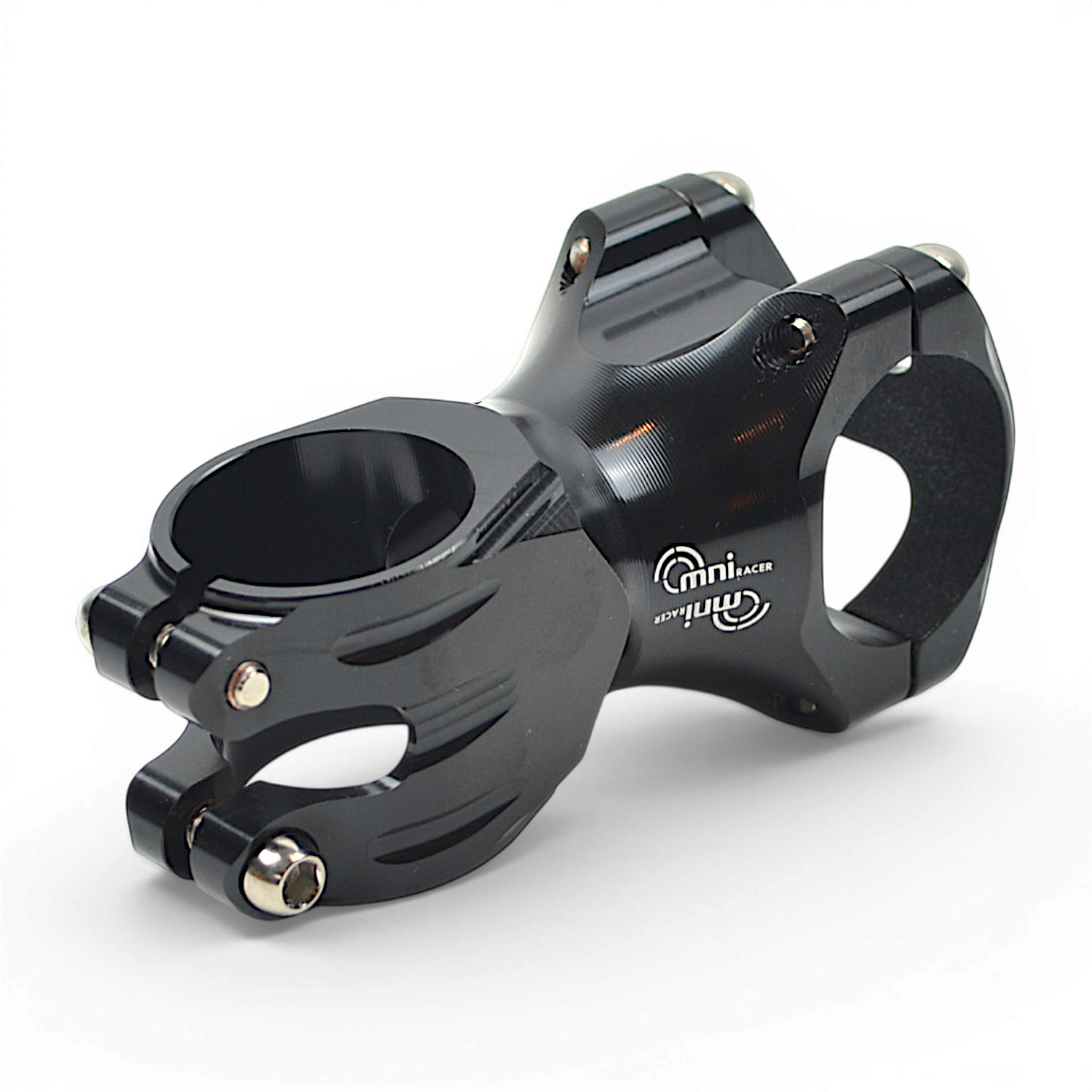 31.8x60mm OMNI Racer WORLDS LIGHTEST RACE-Lite Handlebar Stem & Ti Bolts BLACK