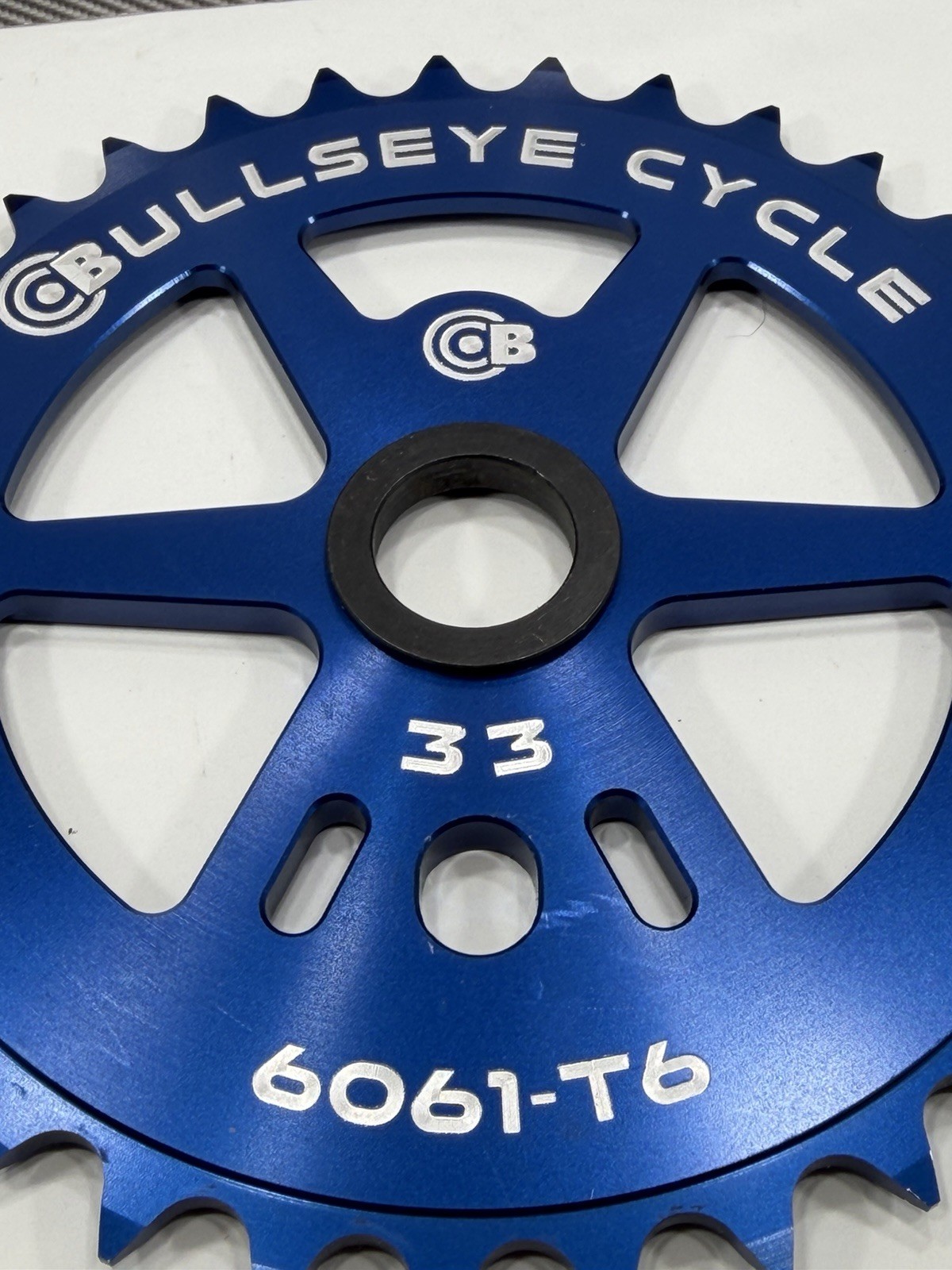 Bullseye USA 33t Sprocket Anodized Blue Race Works New School BMX 33 Tooth