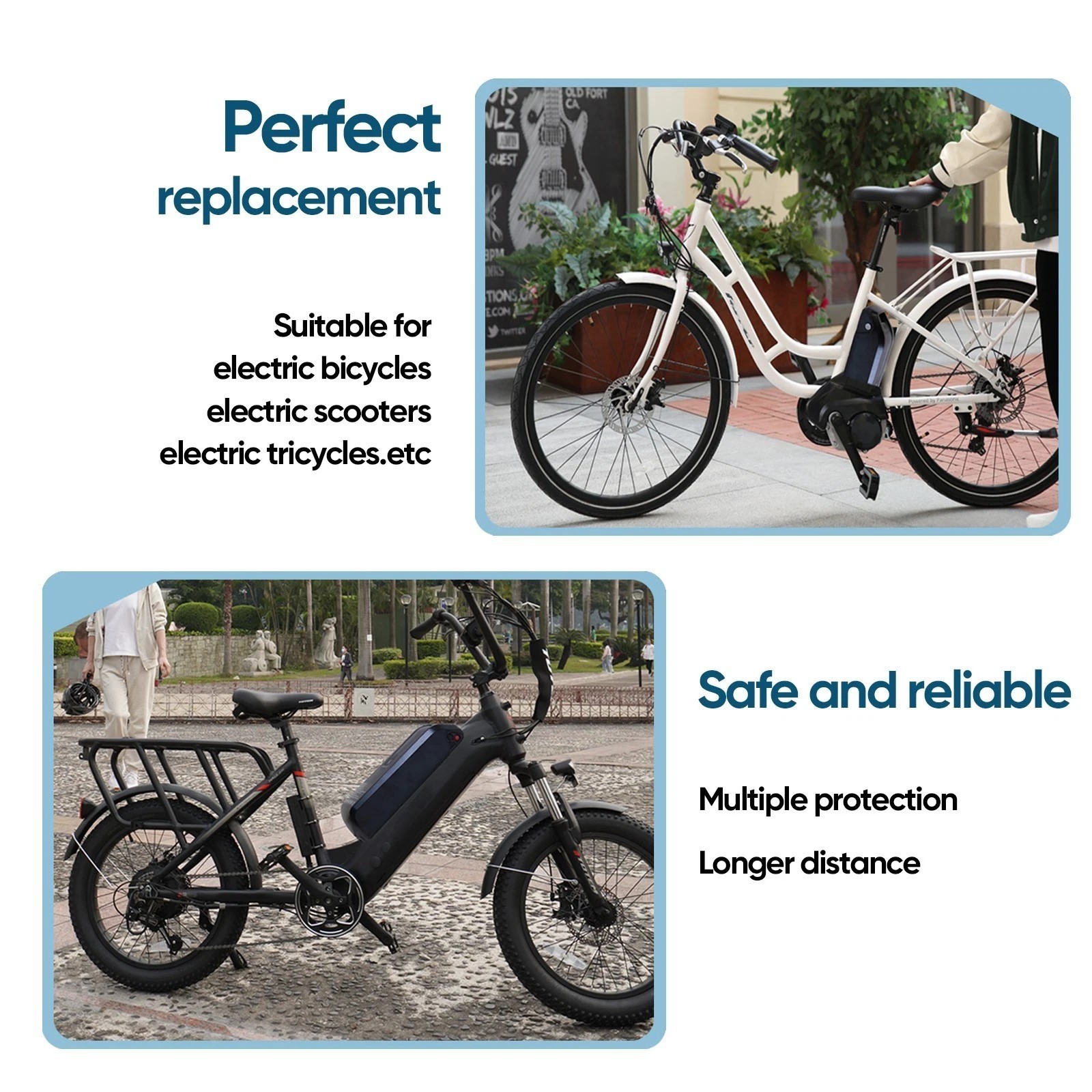 36V Ebike Battery 10Ah/15Ah/20Ah Electric Bicycle Lithium Battery ≤1200W Motors