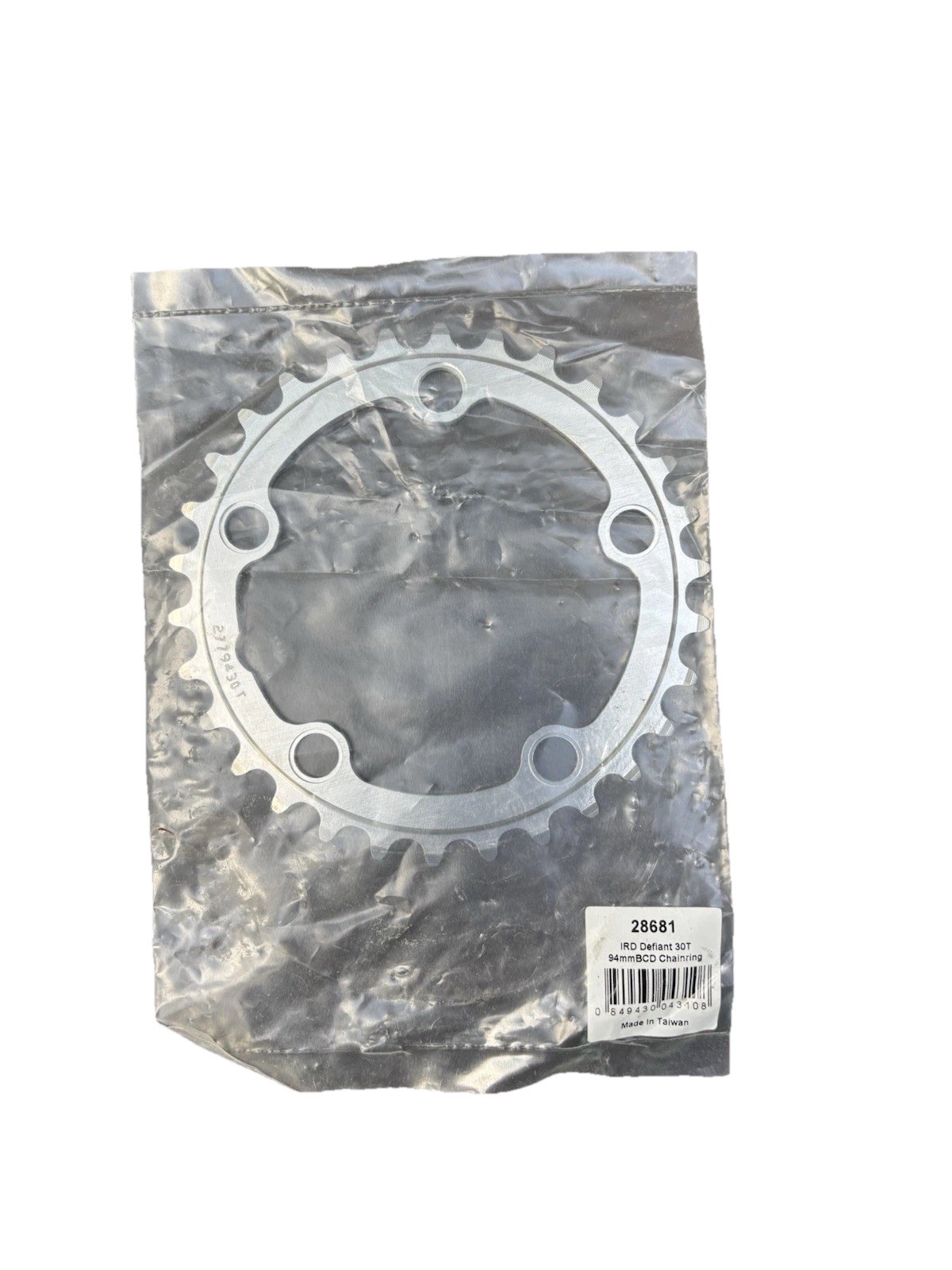 IRD Defiant 30T 94mm BCD 5-Arm Aluminum Silver Chainring MPN 28681 – New in Bag