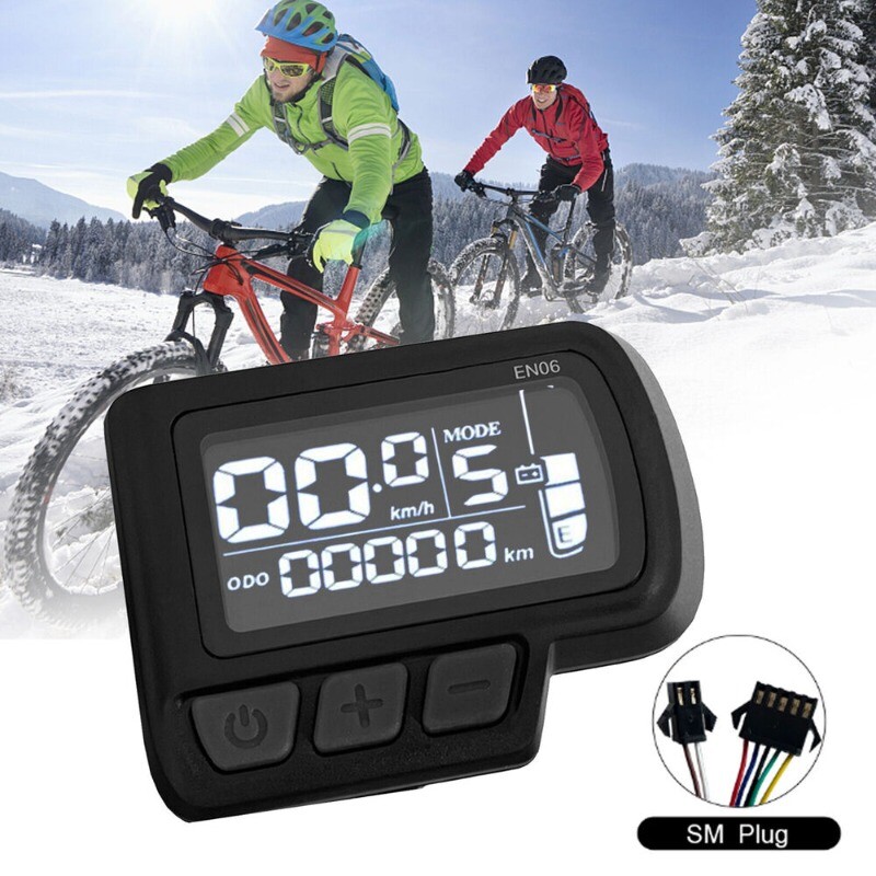 Electric Bicycle 24V/36V/48V EN06 LCD Display with SM/WP Plug for E-Bike NEW