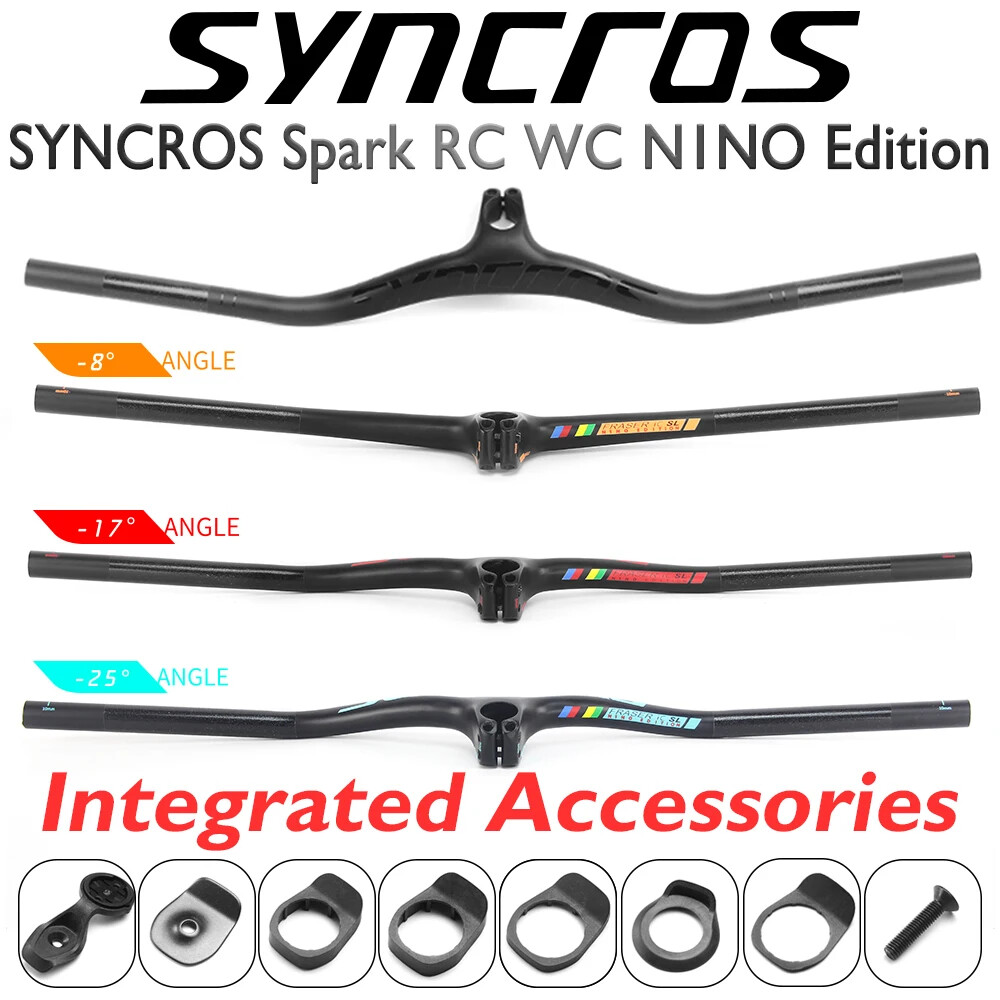 -8/-17/ -25 Degree 70*740mm Carbon Fiber MTB Bicycle Integrated Handlebar