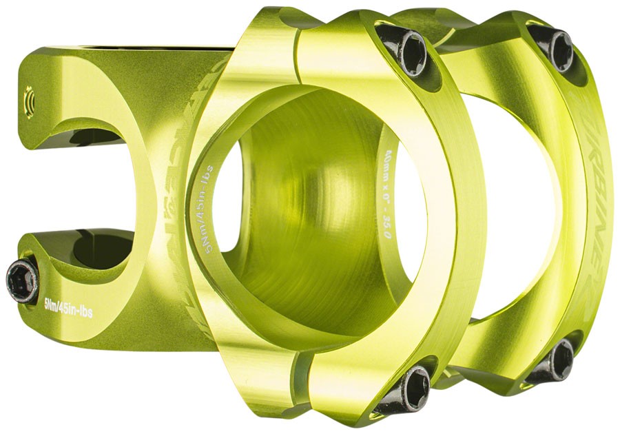 RaceFace Turbine R 35 Stem – 40mm, 35mm Clamp, +/-0, 1 1/8″, Green