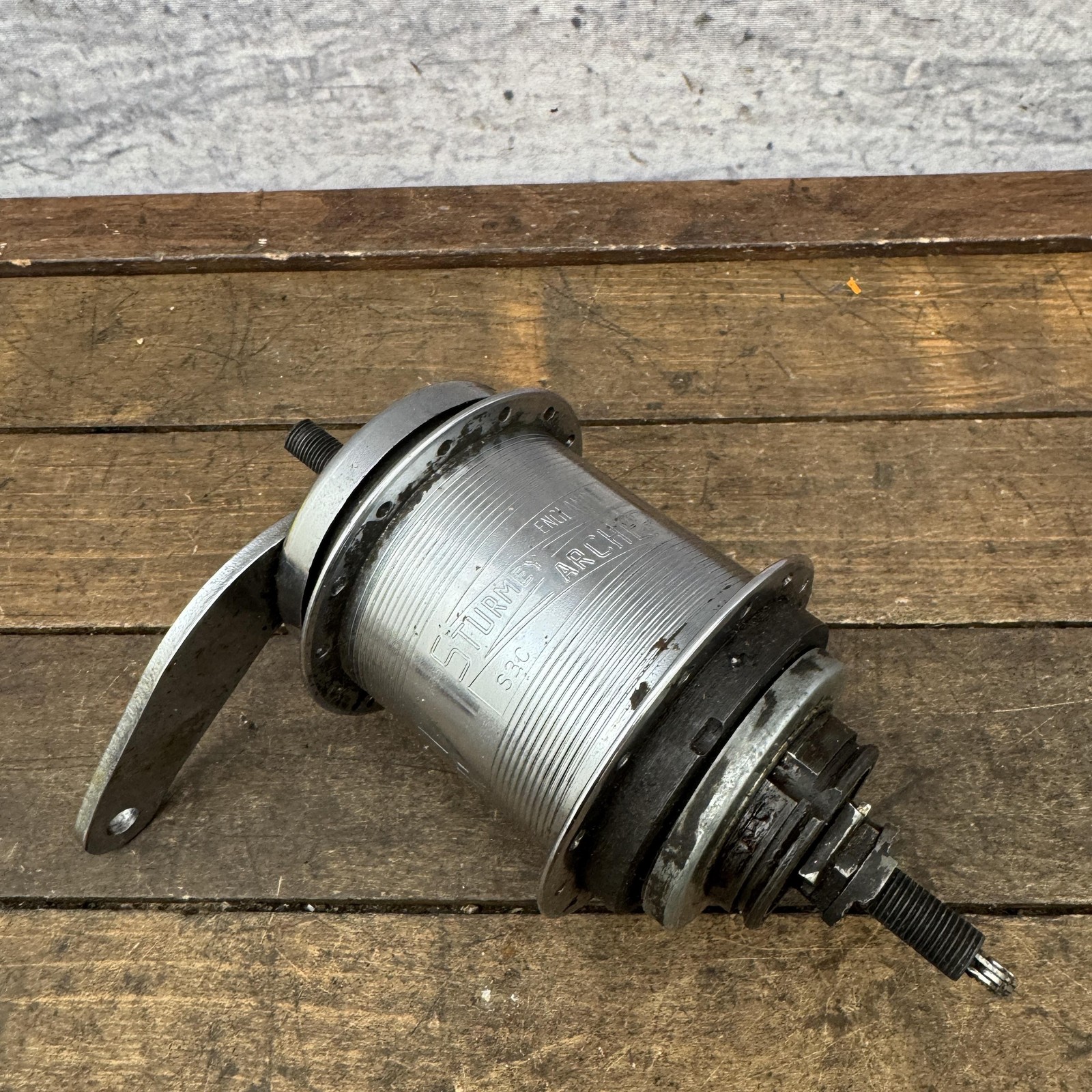 Vintage Sturmey Archer S3C 3 Speed Coaster Brake Rear Hub 28h 28 Bike Bicycle