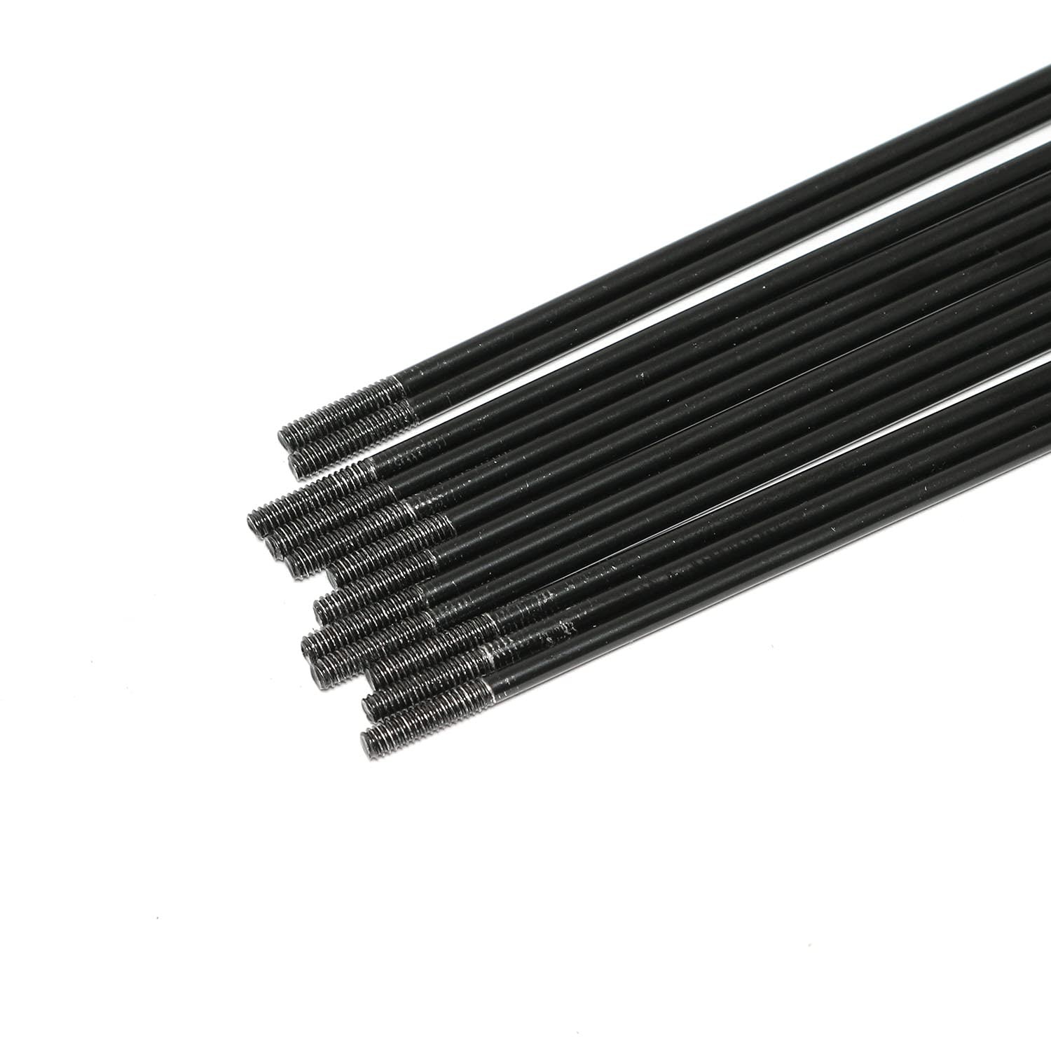 12pcs Black 304 Stainless Steel Spokes and Nipples 260mm Mountain Bike/Road B…