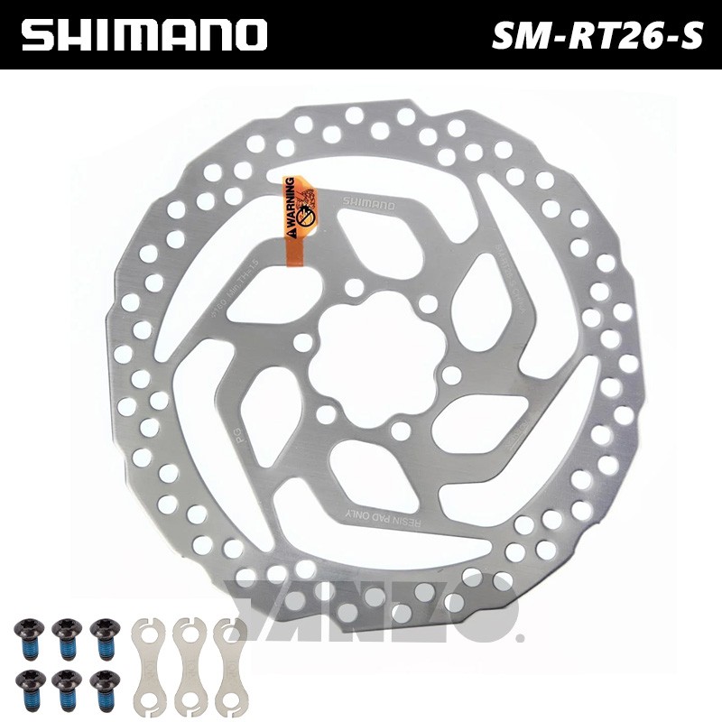 Shimano SM-RT26-S 160mm 6-Bolts Disc Brake Rotor w/ Bolts Washers Resin Pad Only