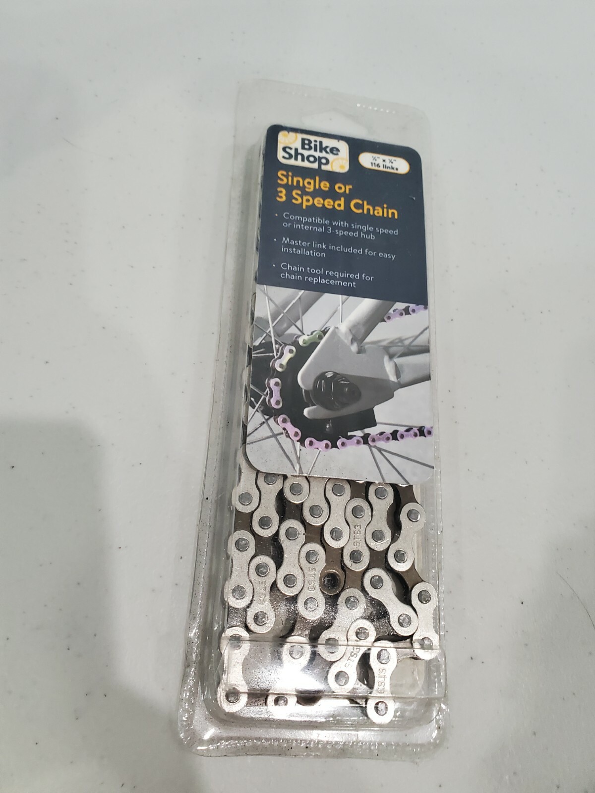 Bike Shop Single Speed or 3 Speed Hub Chain 1/2″x1/8″ 116 links