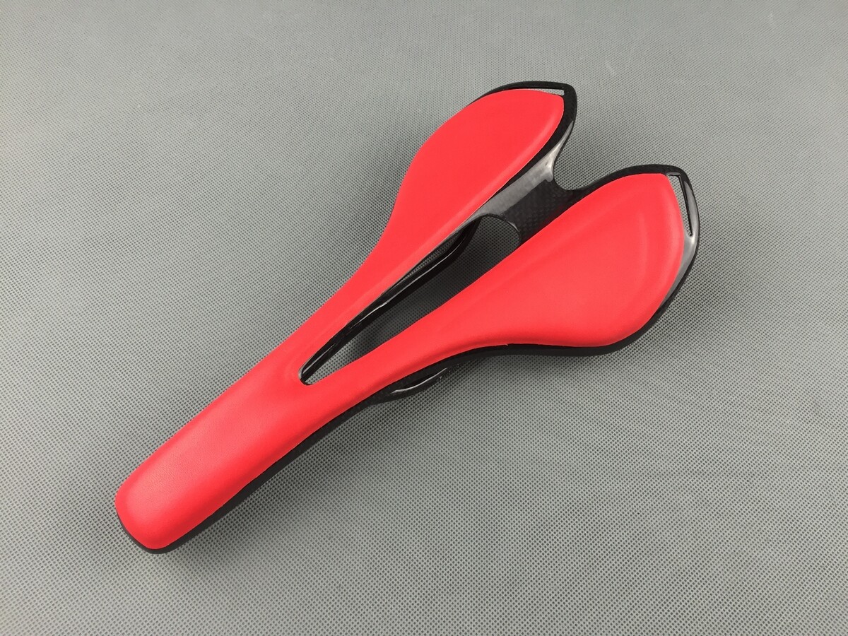 Bicycle Saddle Carbon Fiber Leather Seat Oval Rail MTB Road Racing Bike Saddles