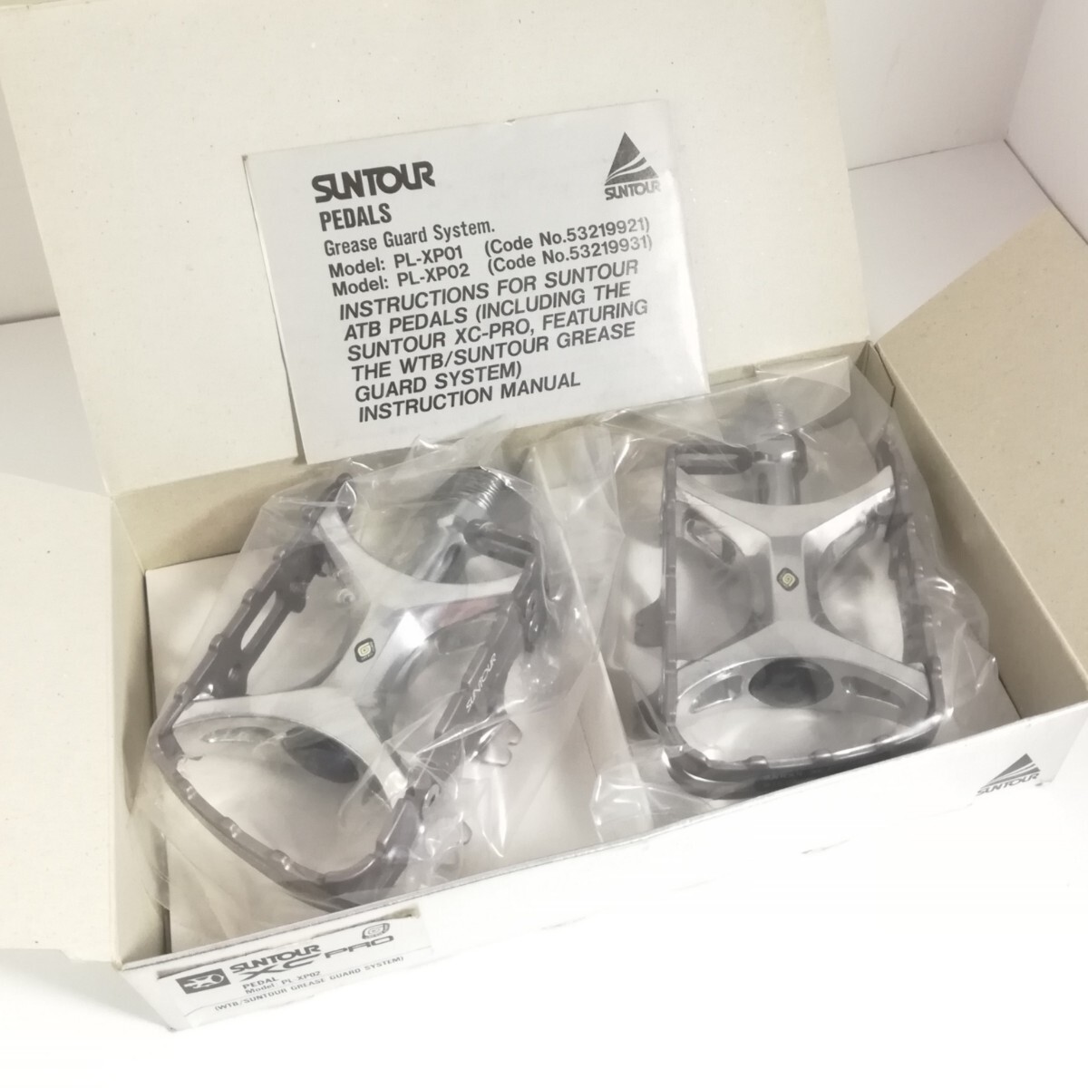 NOS SUNTOUR XC PRO PEDALS PL-XP02 GREASE GUARD SEALED BEARING VINTAGE MTB BMX