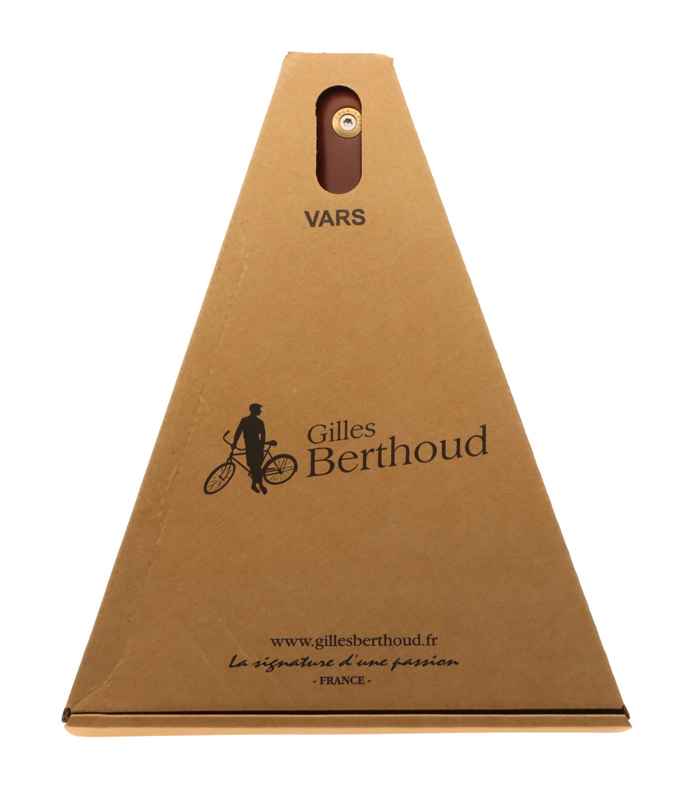 Gilles Berthoud Vars Saddle Titanium Rails Hard Leather Cover Brown NEW NOS