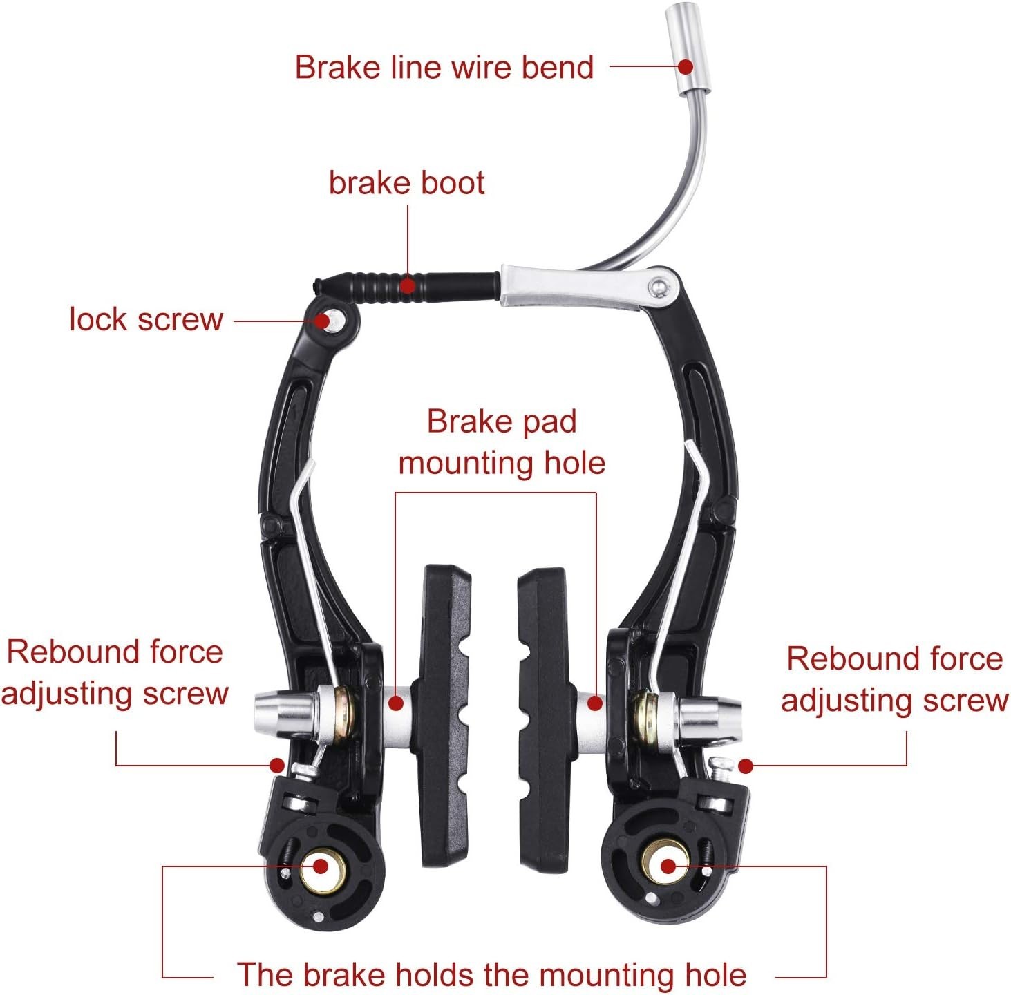 Mountain Bike Brakes Set – 2 Pairs + Accessories