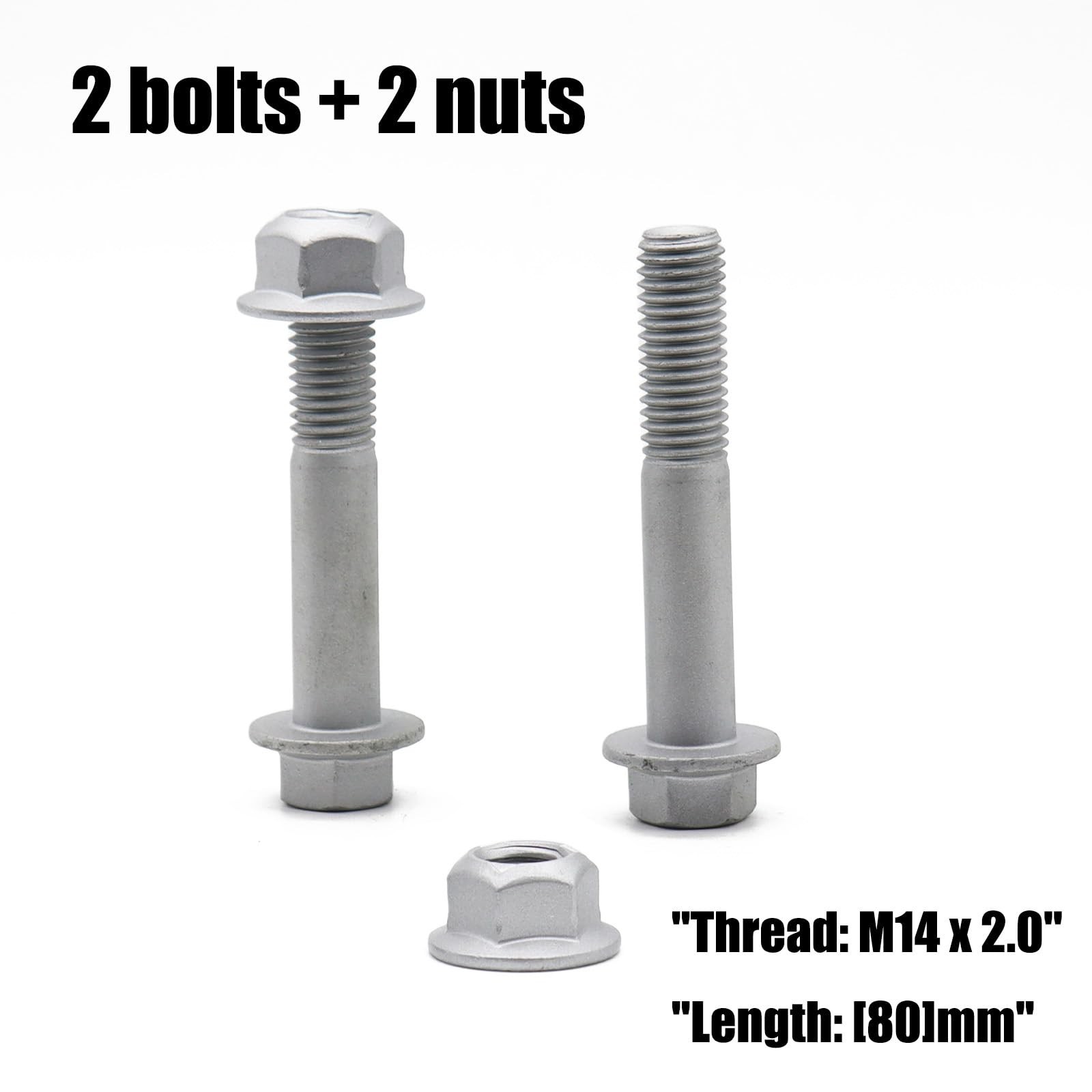 Pair M14 Front or Rear Shock Absorber Mount Bolt & Nut Kits for Dodge Ram 150…