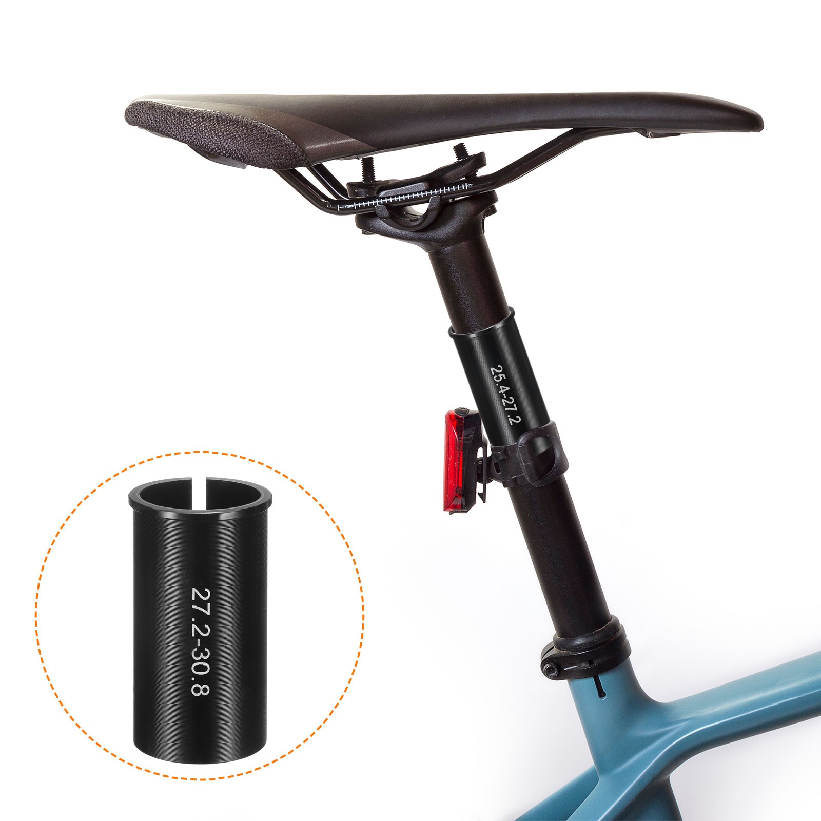 1Pcs Alloy Bike Seat Post Shim 27.2mm to 30.8mm Aluminum Bicycle Reducer Tube