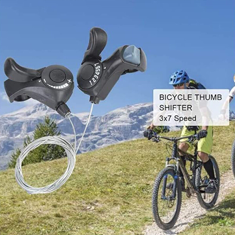 1Pair 3×7 21 Speed MTB Mountain Road Bicycle Shifter Bike Thumb Gear Shift Set