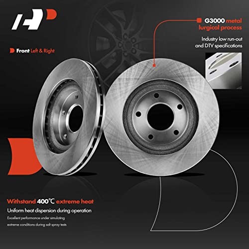 11.57 in (294mm) Disc Brake Rotors + Ceramic Pads Kit Compatible Front Vented