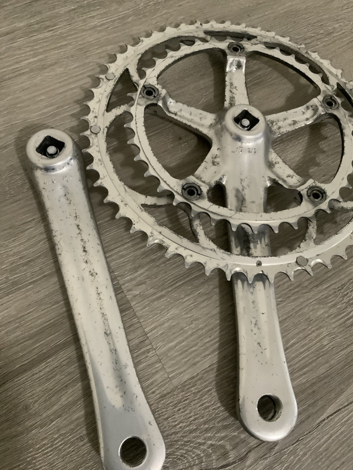 CAMPAGNOLO CHORUS CRANKSET DOUBLE 175 MM ARMS 53-39 TOOTH 7, 8 OR 9 SPEED