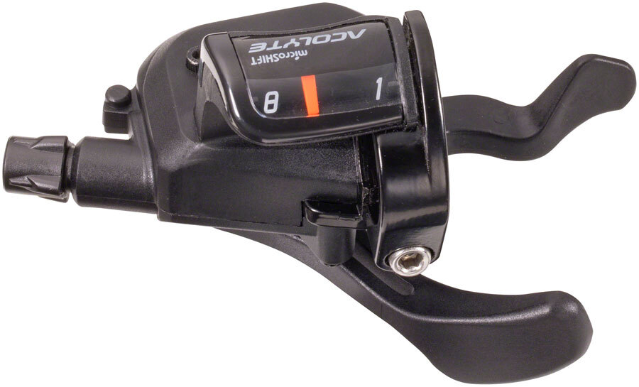 microSHIFT Acolyte Xpress Right Trigger Shifter – 1×8 Speed, Black, Acolyte Comp