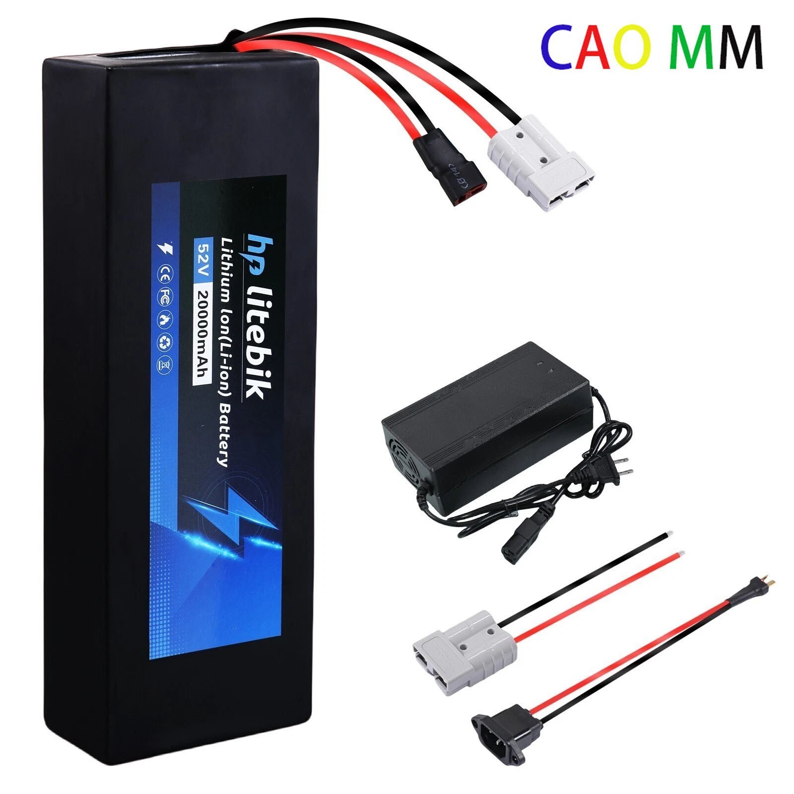 52V 20AH Ebike Battery 50A BMS for 200W-2600W Electric Bicycle Bike Scooter NEW