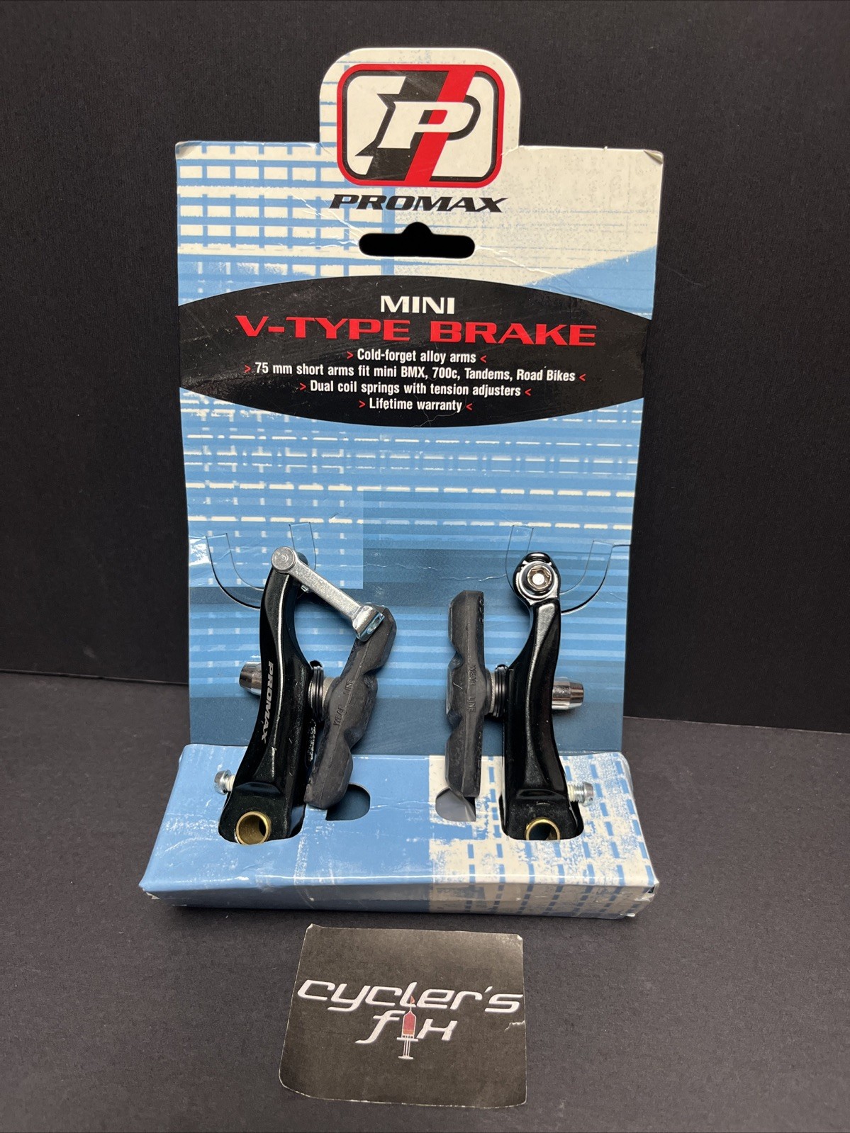 New Promax 75mm Mini V-Brake Alloy Black For Mini Racing Bmx Tandem Road Bikes