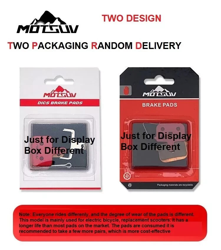 2 Pairs Bike Disc Brake Pads Mechanical Disc Brake Resin,Semi-Metallic Tongli