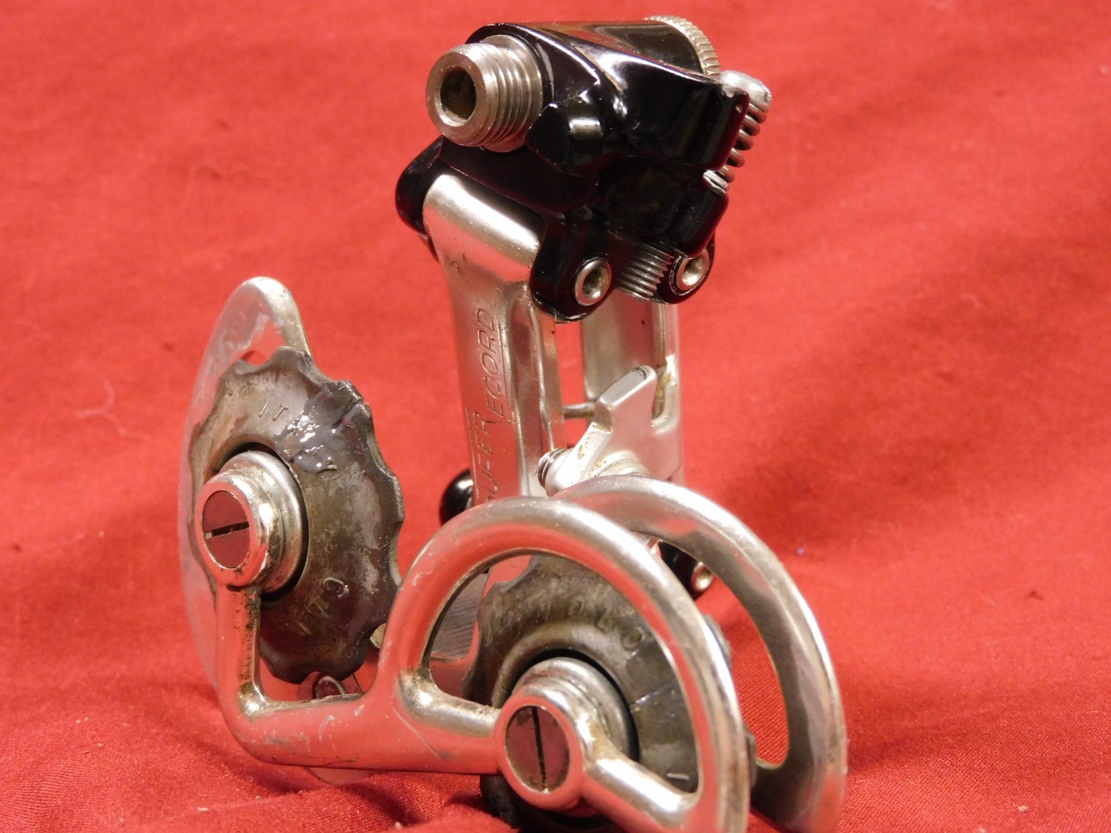 Vintage Pat. 81 Campagnolo 4001 Super Record Rear Derailleur w/ Titanium Bolts