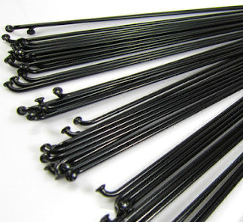 STAINLESS STEEL 242 MM BICYCLE SPOKES 75 PER BAG BLACK