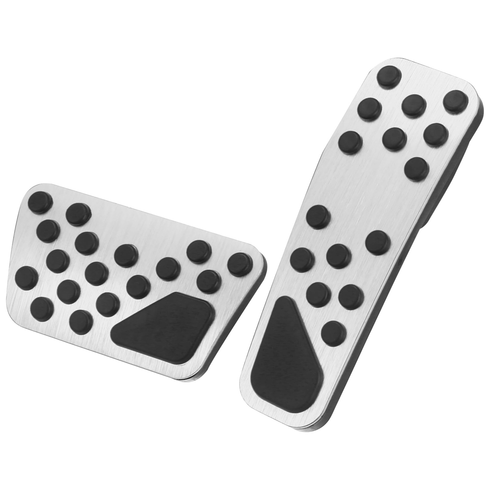 X AUTOHAUX 1 Set Anti Slip Aluminum Alloy Brake and 6.10″x2.05″, Silver Tone