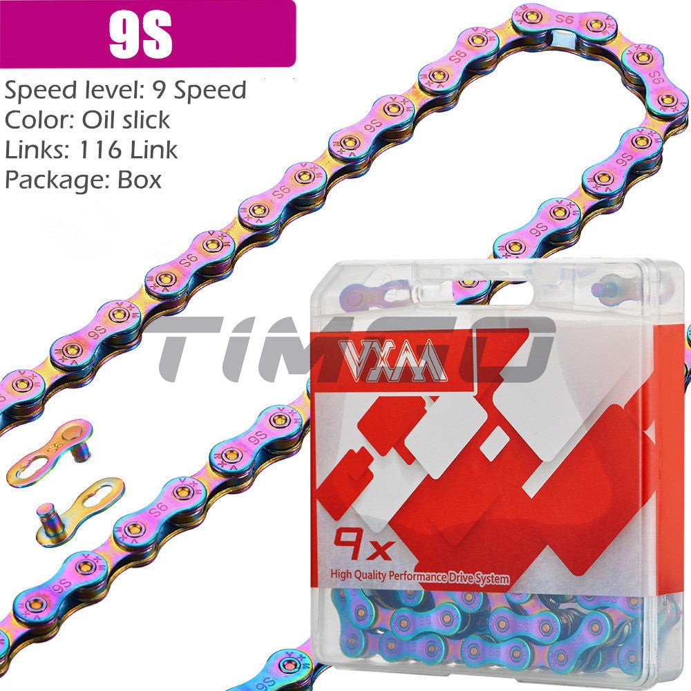 VXM 6/7/8/9/10/11 Speed Oil Slick Colorful Plating Anit-Rush Chain Master Link