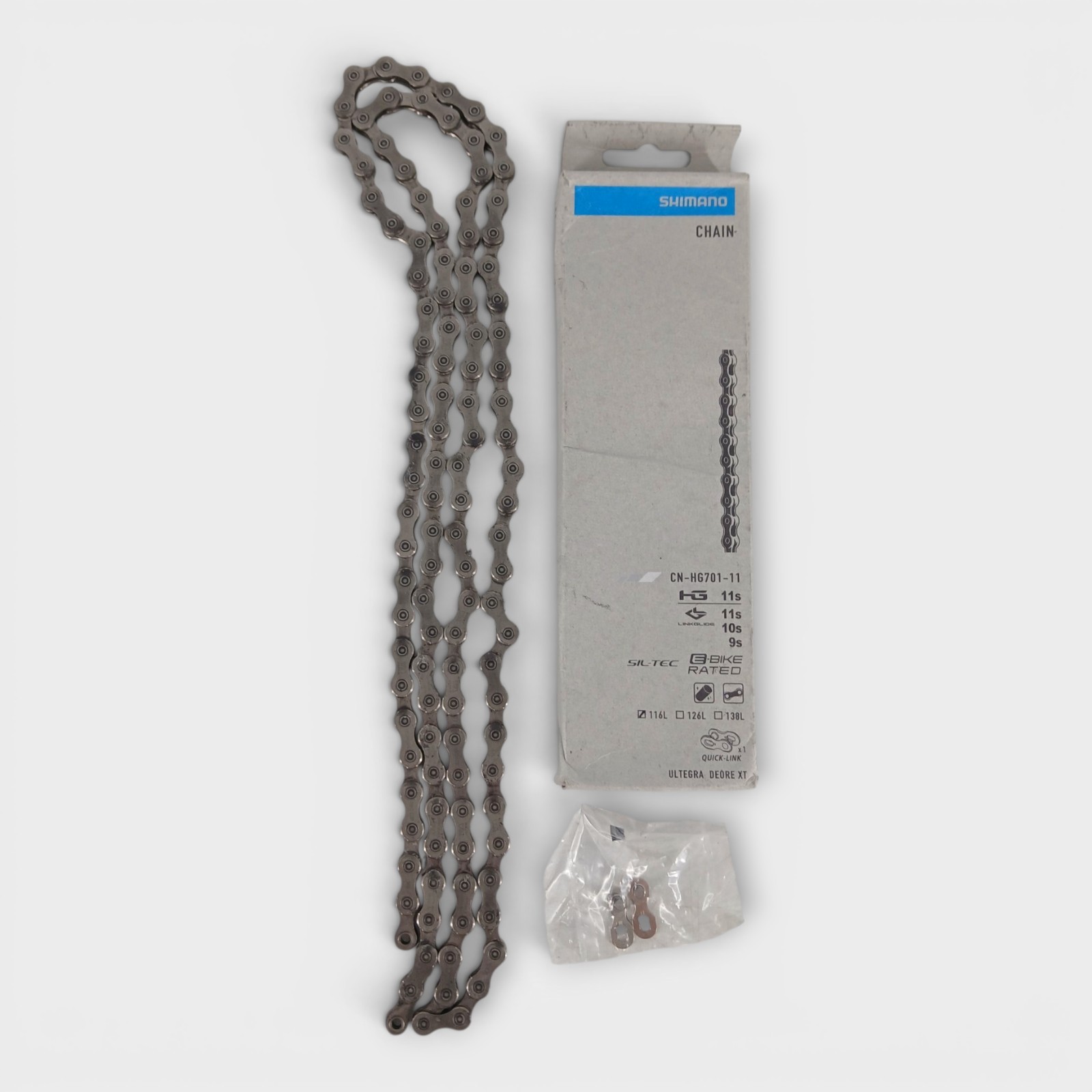 Shimano Ultegra Deore XT CN-HG701-11 Chain 11-Speed w/ Quick Link – 116 links